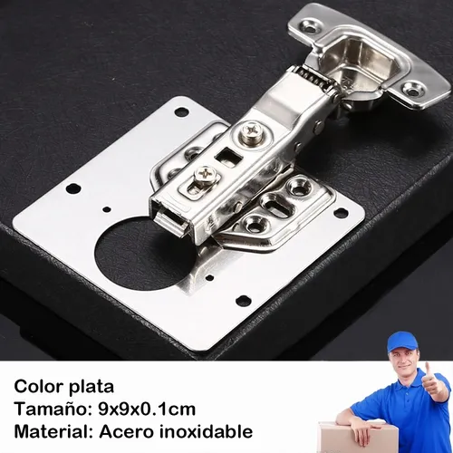 Par De Placa De Reparacion Bisagra Mueble Tornillos Puerta