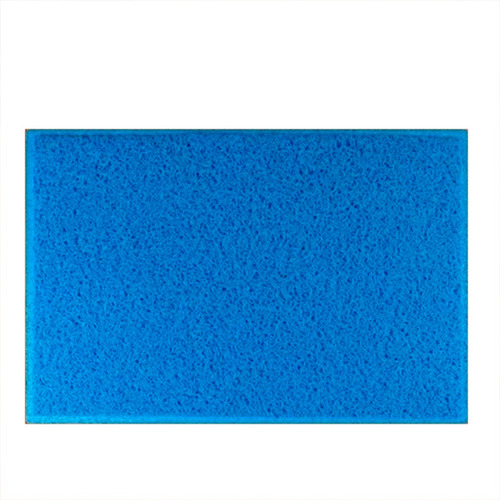 Tapete Capacho Liso Antiderrapante Entrada Casa Azul Cor Preto Desenho do tecido Liso/Azul