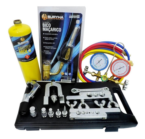 Kit Ferramentas Refrigeração Manifold Flangeador Maçarico