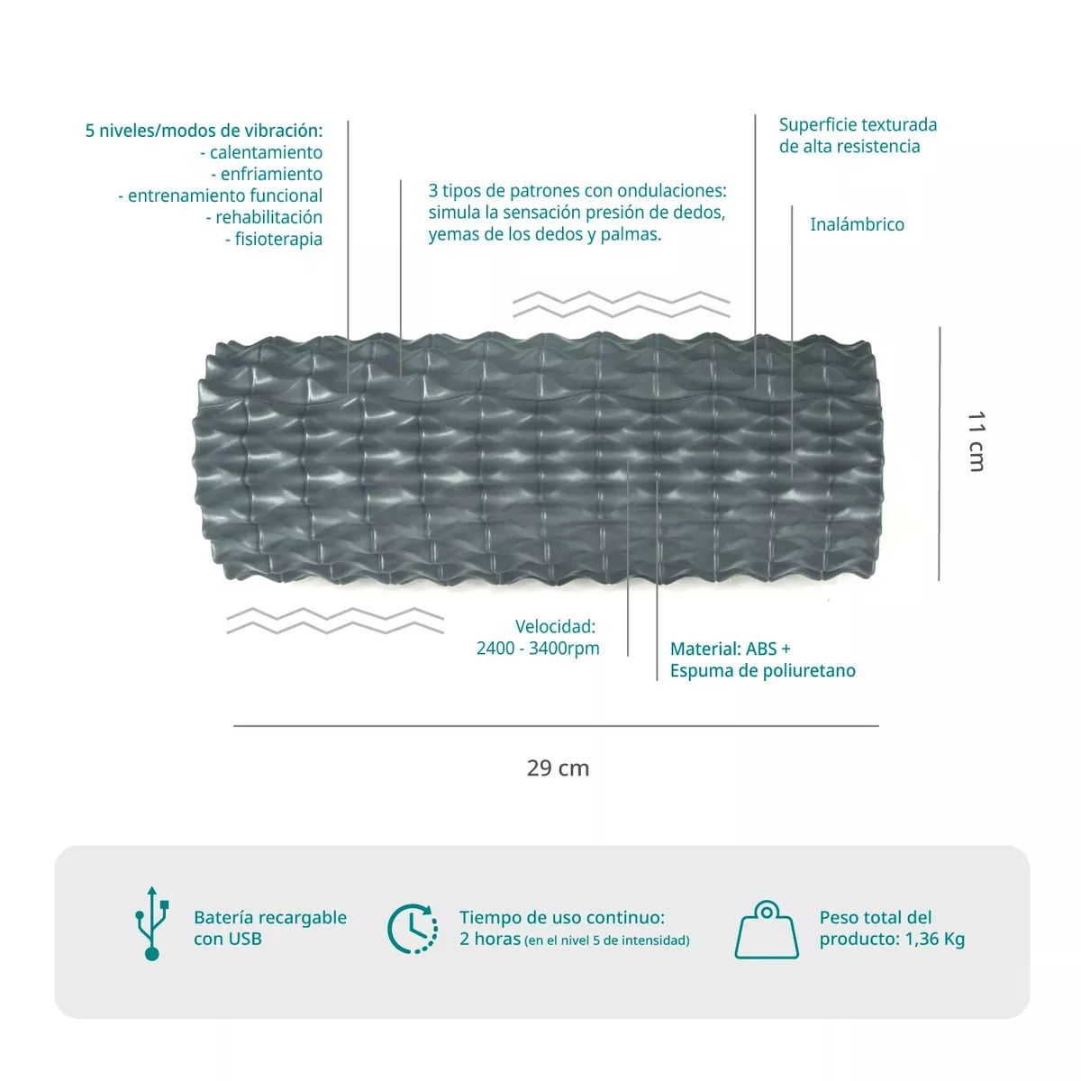 Tercera imagen para búsqueda de foam roller pilates