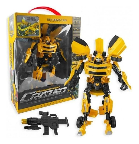 Figura Auto Robot Transformer Bumblebee Luz Muñeco Gigante