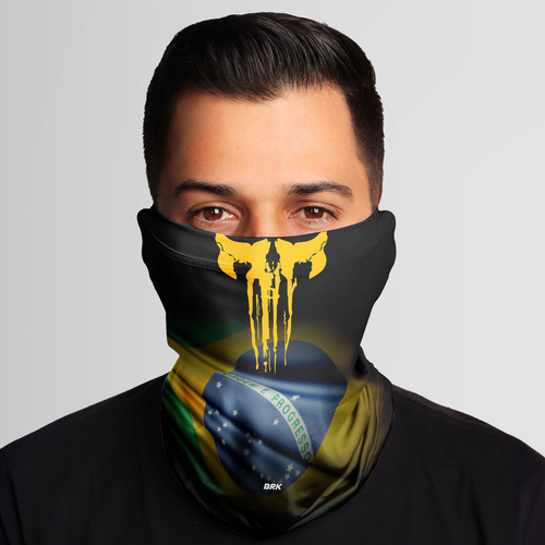 Bandana Balaclava Tubeneck Brk Caveira Motoqueiro Com Uv50