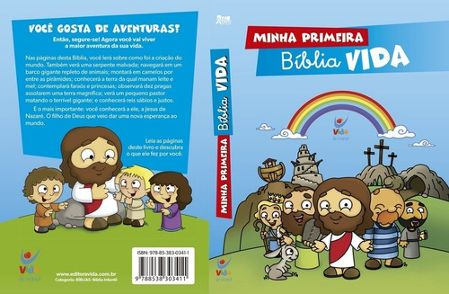 Imagem 2 de 3 de Livro Minha Primeira Bíblia Vida Infantil Crianças 277pg