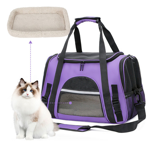 Mochila Transportadora Con Perro Gato Transpirable Ajustable