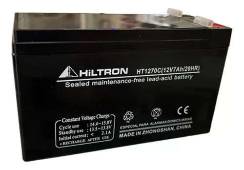 Bateria De Gel Hiltron 12 V 7amp Ups Alarma  