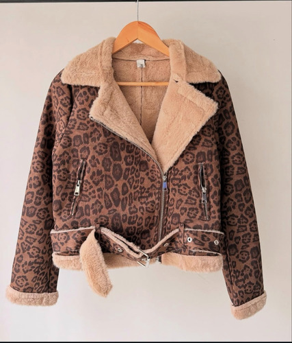 Campera Gamulan Animal Print Con Piel Sintetica-natistore