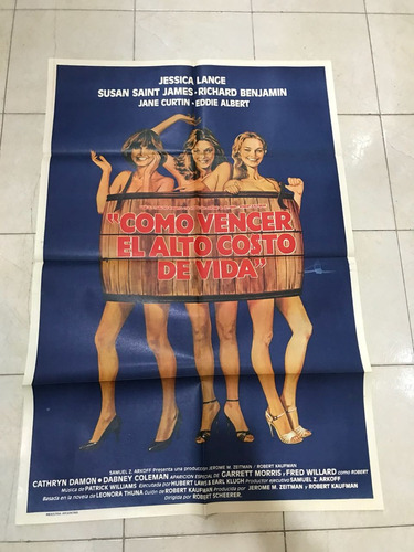 Antiguo Afiche De Cine Original C/ Jessica Lange-envio