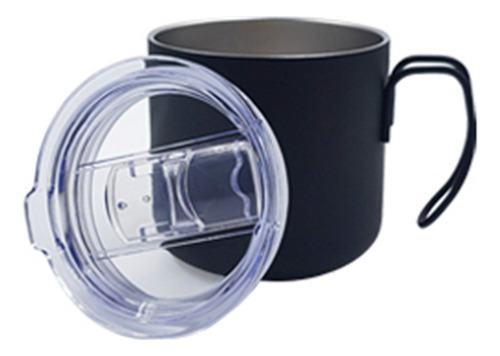 Taza Con Doble Pared De Acero Inoxidable De 375ml Color Blanco