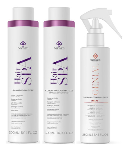 Belcazzi Hair Spa Matizze Shampoo E Cond E Genial Spray Fina