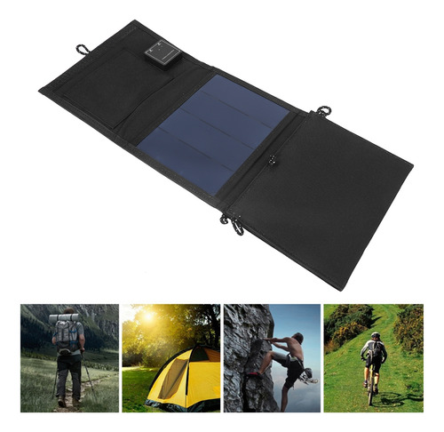 Cargador De Panel Solar 15w 5v Bolsa De Carga Plegable Portá