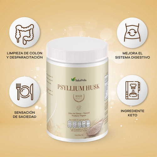 Imagen 4 de 4 de Psyllium Husk Plantago Premium 1 Kg.