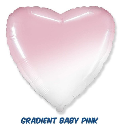 Balão Metalizado Coração 50cm - 20 Polegadas - Flexmetal Cor Gradient Rosa Baby