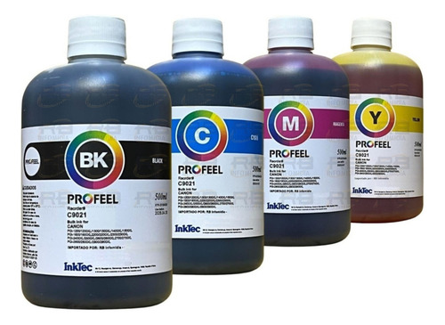 Tinta Pra Impressoras Ix6810 Corantes 4x500ml Inktec Tinta Cyan Magenta Yellow Black