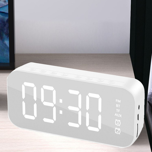Reloj Despertador Digital Con Bocina Bluetooth Y Radio Fm