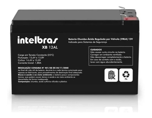 Bateria Central Alarme Intelbras 12v Xb 12al Alta Qualidade