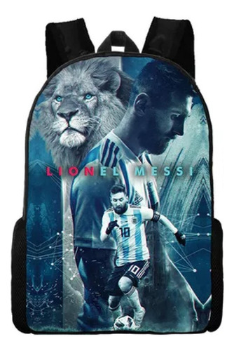 Estrella De Fútbol-messi-mochilas Escolares For Niños Y Niñ