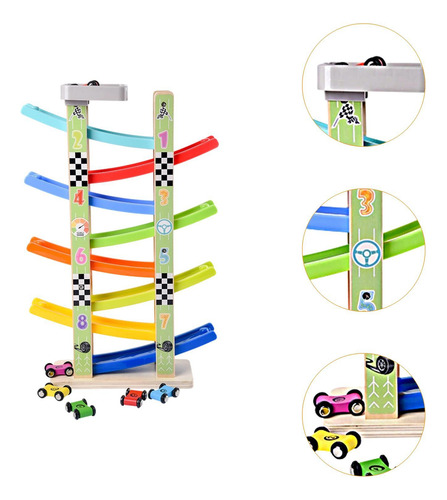 Wood Mini Car Race Ramin Toy Car Slus