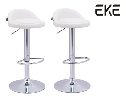 Banco Eke Life Home YX-1130 color blanco de 81cm de alto x 2u