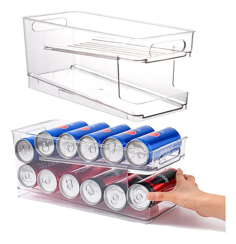 Organizador Nevera Oaoaii, Dispensador Latas, 2 Capas,