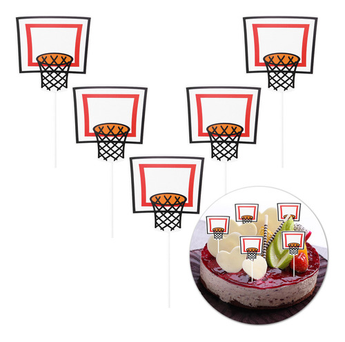 Juego De 5 Unidades Para Decoración De Fiestas De Baloncesto