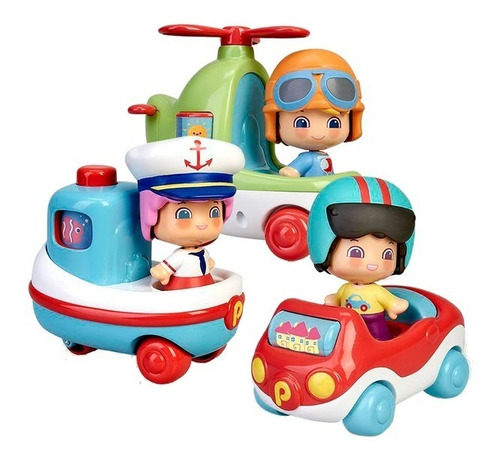 Imagen 3 de 8 de Vehiculo Auto Con Figura Baby Bebe Mi Primer Pinypon Edu