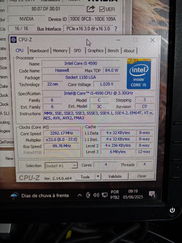 Kit Placa Mãe Asus B85m-e I5 4590 16gb E Nvidia Gt740 2gb Marrom-escuro (Usado)