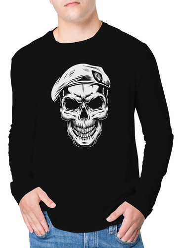 Polera Manga Larga - Skull Calavera D4