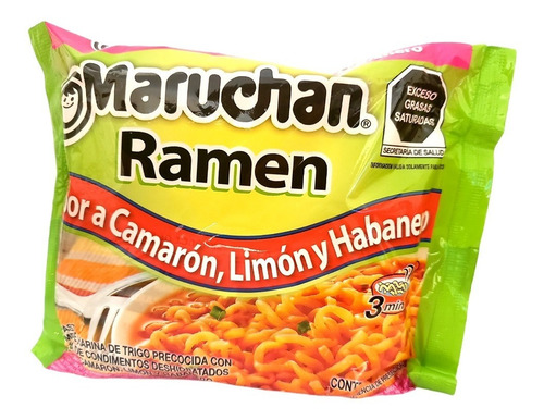 Imagen 1 de 1 de Sopa Maruchan Ramen Sabor Camaron Limon Y Habanero 85g