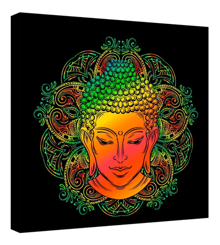 Cuadro Decorativo Canvas Moderno Buda Mandala 70x70cm