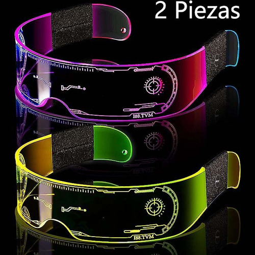7 Colores Lentes Led Fiesta Gafas Cyberpunk Led Luminosa 2pz