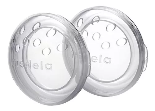 Medela pezoneras- Sin BPA, fabricados en silicona blanda ultrafina, incluye  2 pezoneras y estuche, 24 mm, tamaño L : : Bebé