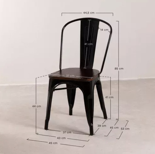 Sillas Dejaus Tolix Madera, Set De 2 Unidades