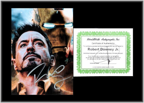 Robert Downey Jr. Ironman 1 Avengers Autógrafo En Foto 5x7