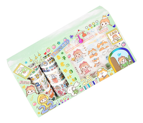 Cinta Decorativa Washi Para Decoración Diy, Pega Repetidamen