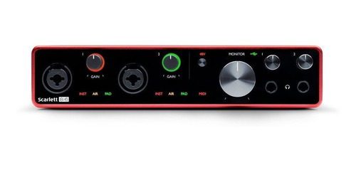 Placa De Sonido Focusrite Scarlett 8i6 3ra Generacion Midi 