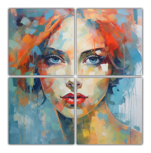 120x120cm Cuadro Dormitorio Portrait Of A Modern Beautiful W