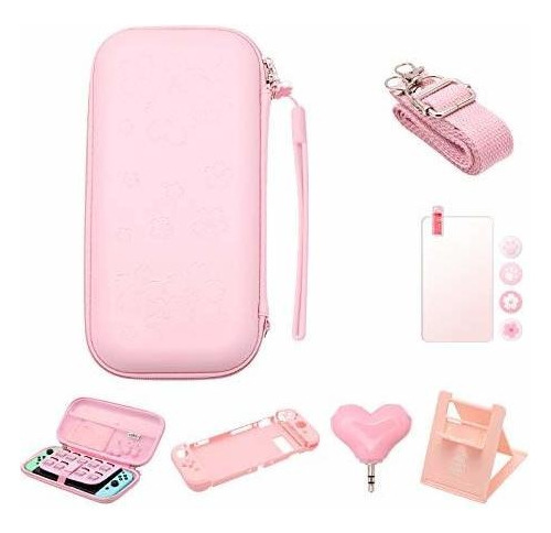 Switch Pink Accessories, Sakura Pink Carry Funda Para Compat