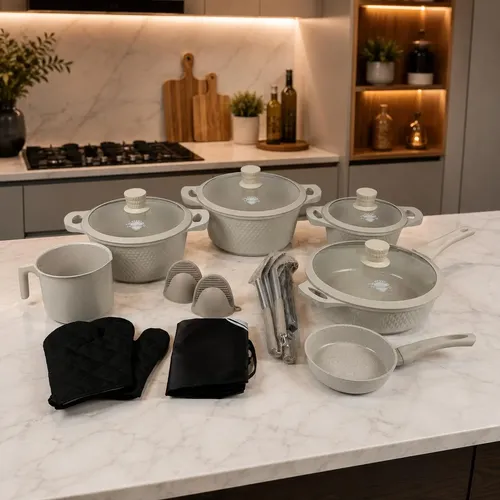 Jogo De Panela Monaco Diamante Ceramica 20 Pecas Antiaderent
