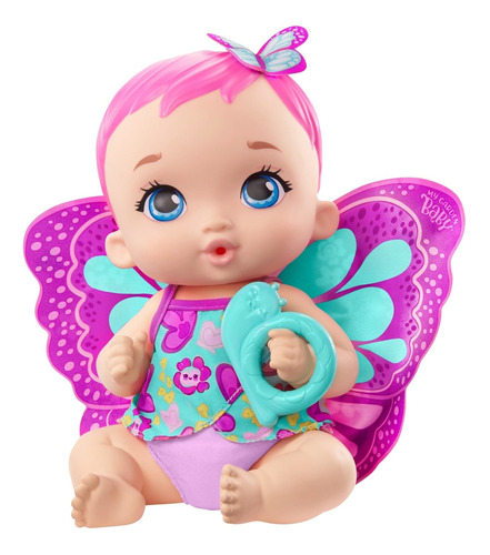 Mattel HBH45 My Garden Baby Mochila mariposa para muñeco mariposa con accesorios juguete para niñas y niños 18 meses