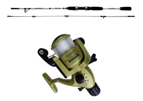 Combo Variada Caña Maciza 1.80 Mts + Reel + Nylon! Oferta!