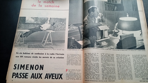 París Match 346 Tapa Incompleta Funeral Madame Coty 1956 (Usado)