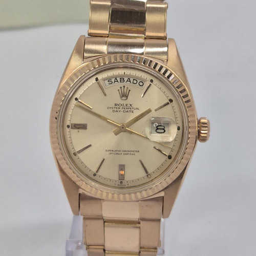 Rolex Day-date 36mm Vintage Full Rose Gold Completo Rosé Rosé Champanhe (Usado)
