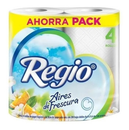 Papel Higienico Regio Aires De Frescura 4 Pzas
