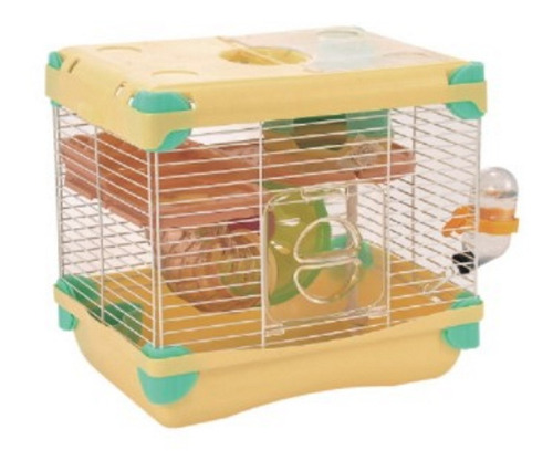 Jaula Plastica Hamster Land Amarillo Rueda Ejercicios Sunny