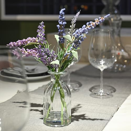 Flores Falsas Abzo: Plantas De Lavanda Artificiales En Jarró