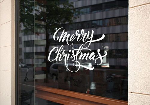 Imagen 6 de 10 de Vinilos Para Vidrieras - Felices Fiestas