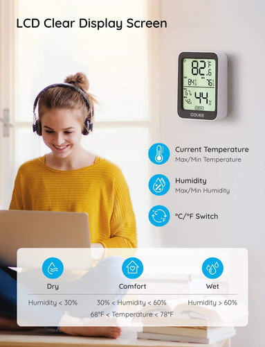 Higrómetro Termómetro Govee Smart Bluetooth Con Notificación