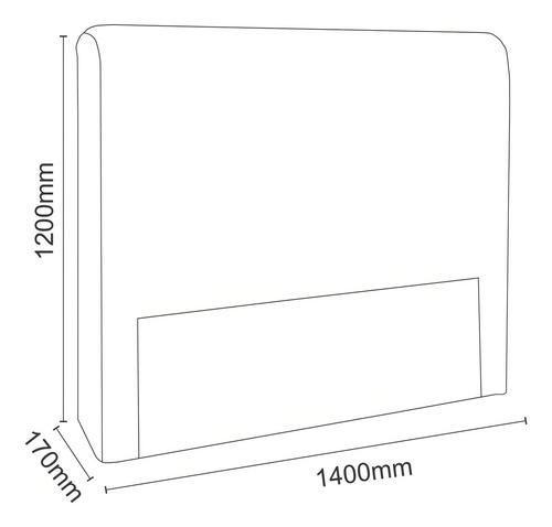 Cabeceira Casal 140cm Dama New Plus Branco Fdwt