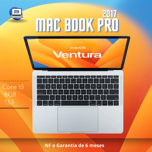 Macbook Pro, Tela 13.3, Core I5 2.3ghz, 8gb Ssd128gb, Prata