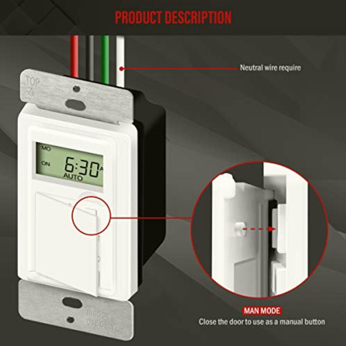 Enerlites Het01-c Programmable Timer Switch Digital Timer